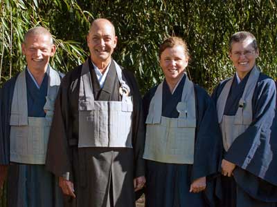 Photo of Bodhin-roshi and other teachers