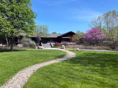 Photo of pathway leading to the retreat center