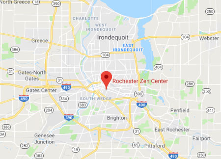 Map to the Rochester Zen Center