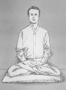 Illustration of man in full lotus
