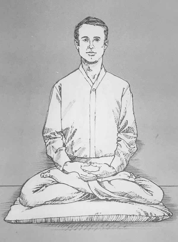Illustration of man in full lotus