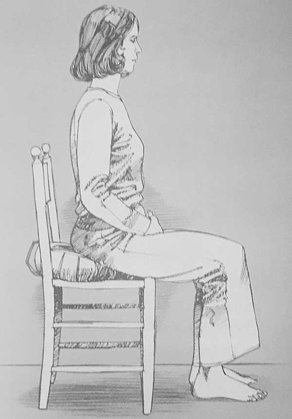 Illustration of woman meditating in a chair