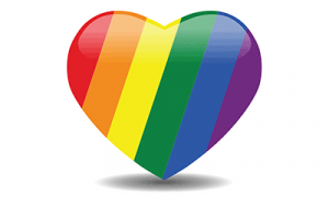 Rainbow heart image for the Rainbow Sangha
