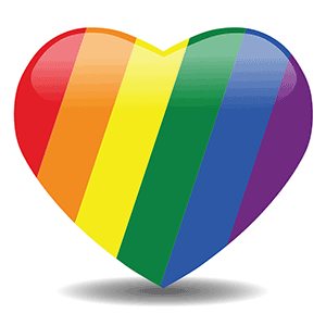 Rainbow heart image for the Rainbow Sangha