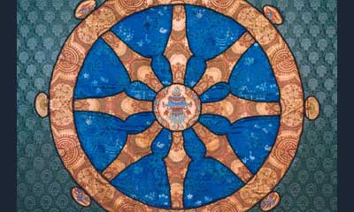 Photo of a Dharma Wheel