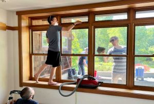 Photo of cleaning windows
